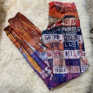 World traveler license plate Niyama soul J Lo brand leggings size small